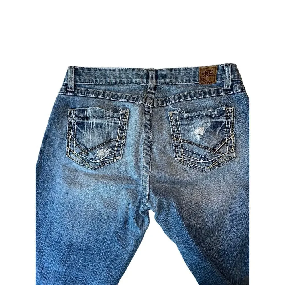 BKE Denim Kate Bootcut Jeans Women’s 30x31.5 Distressed Y2K Medium Wash - Picture 2 of 10